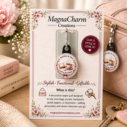 Books & Tea Charm