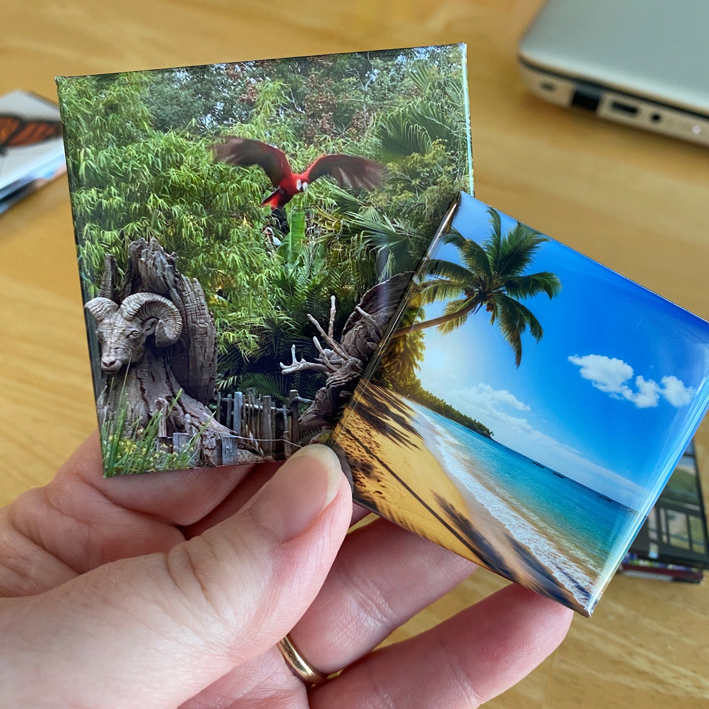 Set of Nine 2.5" x 2.5" Custom Photo Magnets