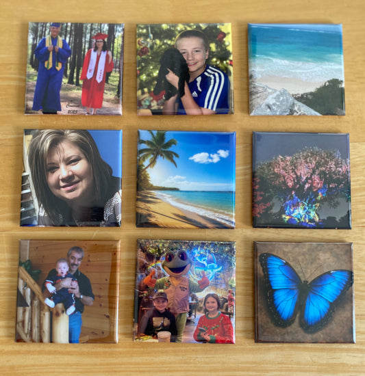 Sets of 2" X 2" Custom Photo Magnets