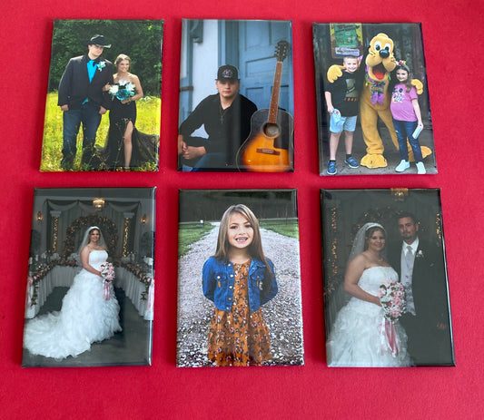 Set of six 2" X 3" Custom Photo Magnet