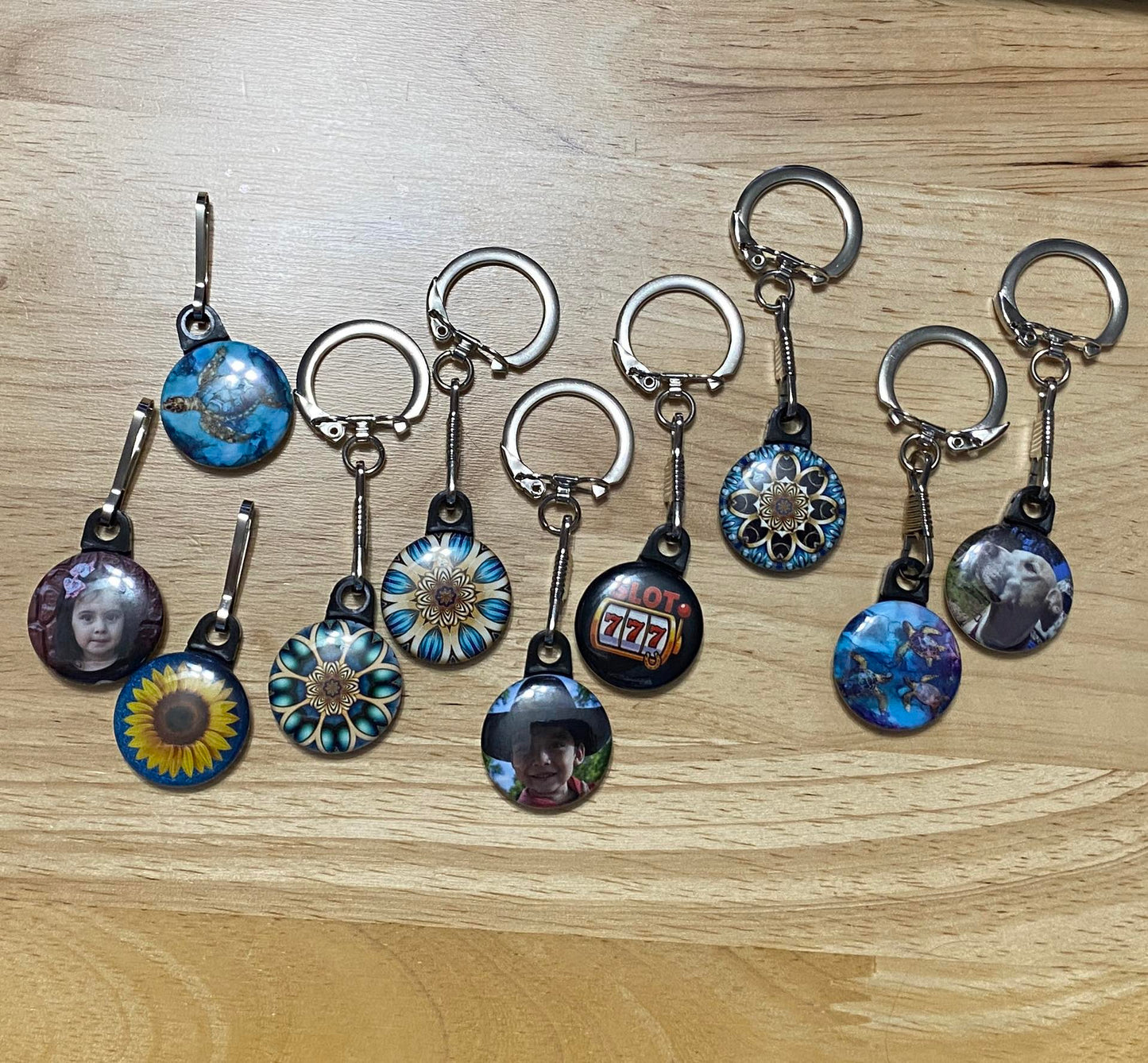 1 inch Round Key Chain or Zipper Pull