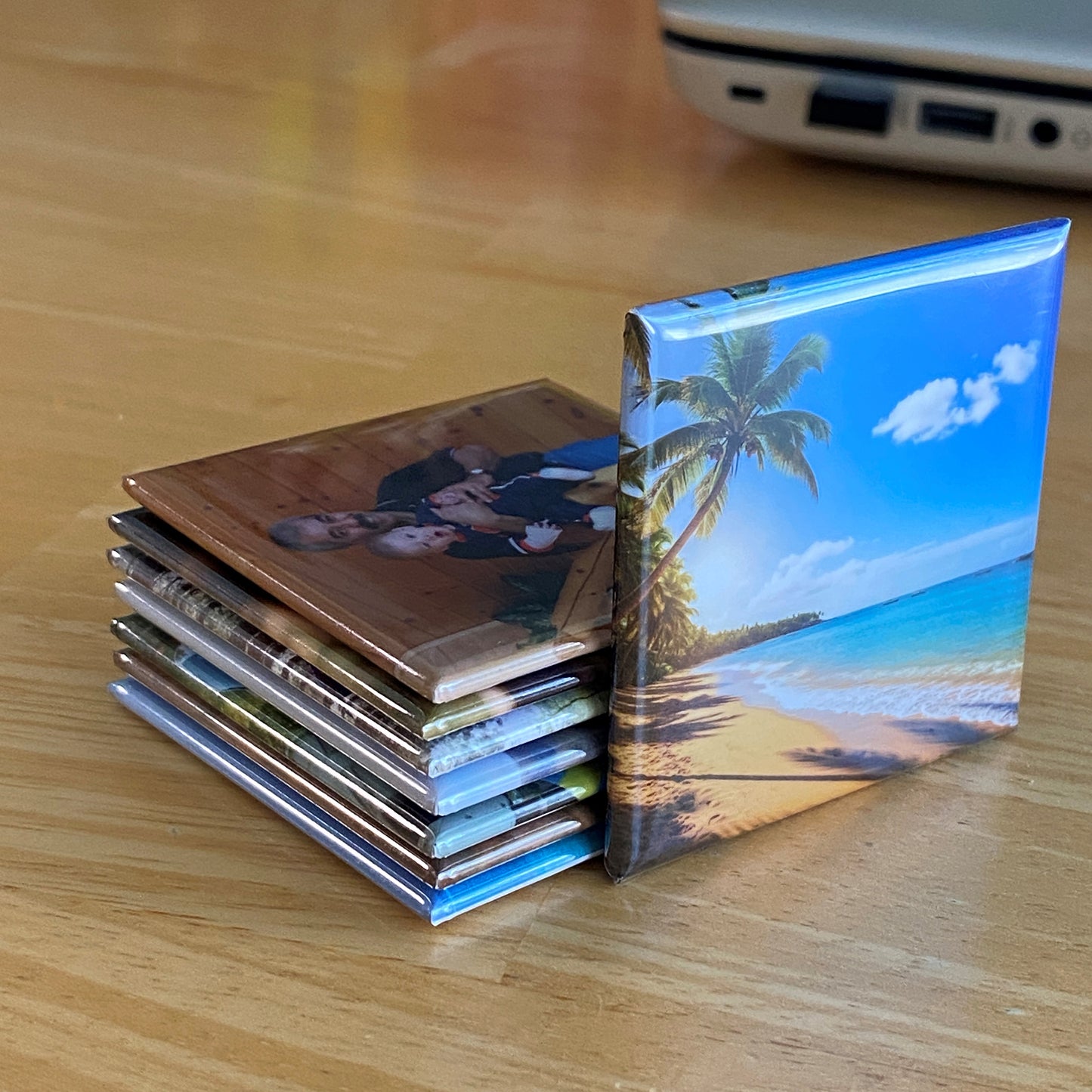 Set of Nine 2.5" x 2.5" Custom Photo Magnets